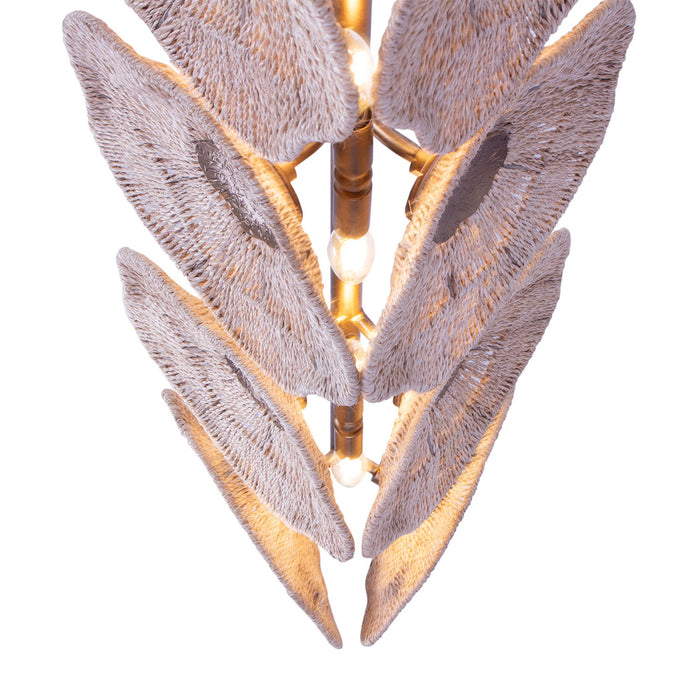 Kalco 522568PAB Five Light Island Pendant, Pearlized Antique Brass