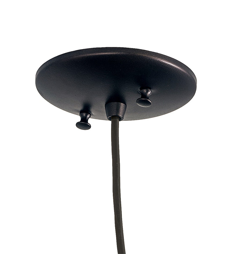 Meyda Tiffany 265839 One Light Pendant, Black Metal