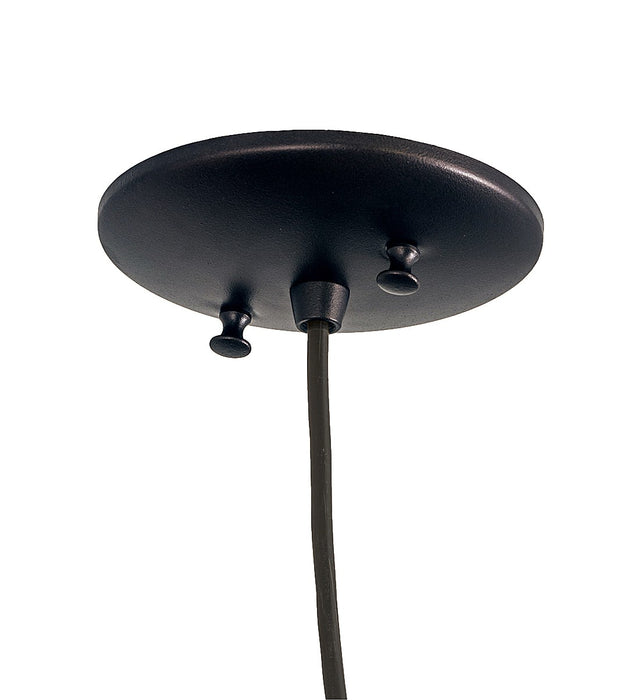 Meyda Tiffany 265839 One Light Pendant, Black Metal