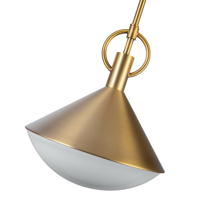 Artcraft AC11861BR One Light Pendant, Brass