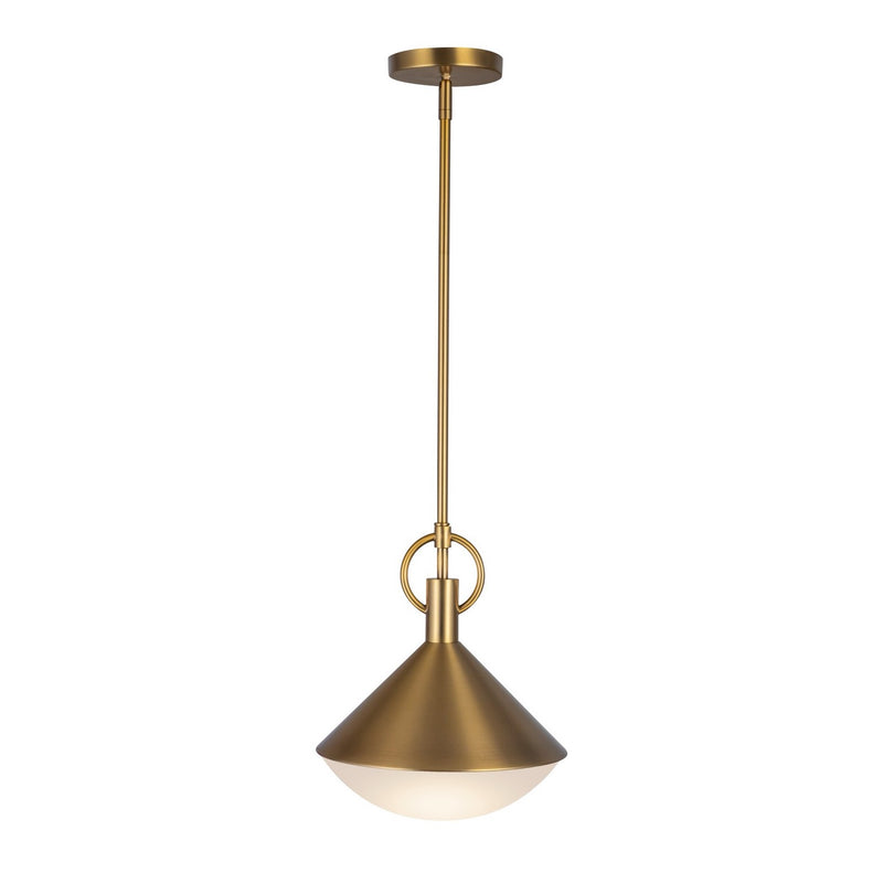 Artcraft AC11861BR One Light Pendant, Brass