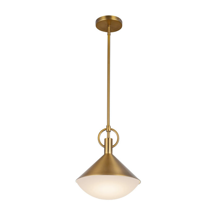 Artcraft AC11861BR One Light Pendant, Brass