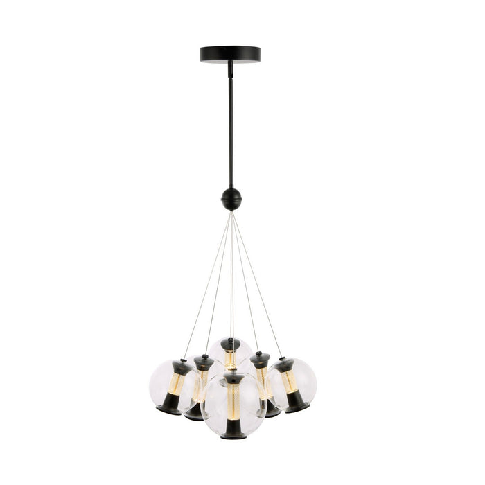 Artcraft AC6846BK LED Chandelier, Black