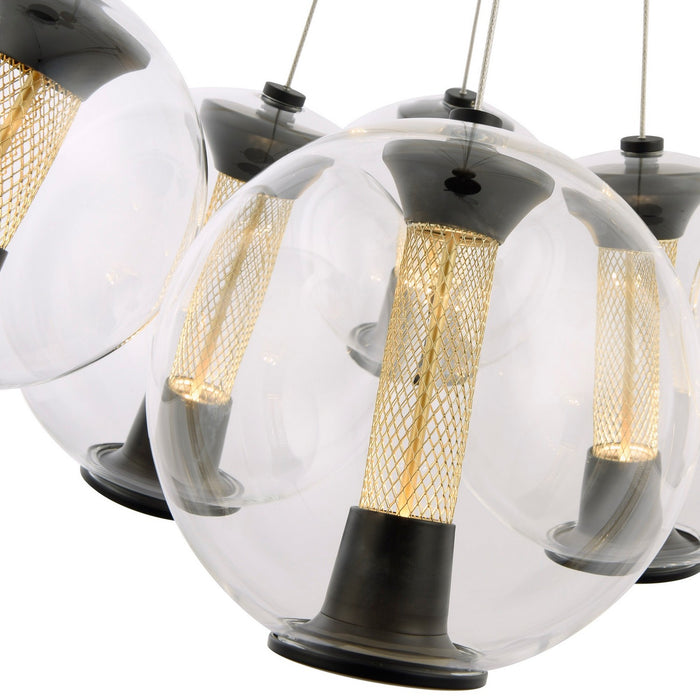 Artcraft AC6846BK LED Chandelier, Black
