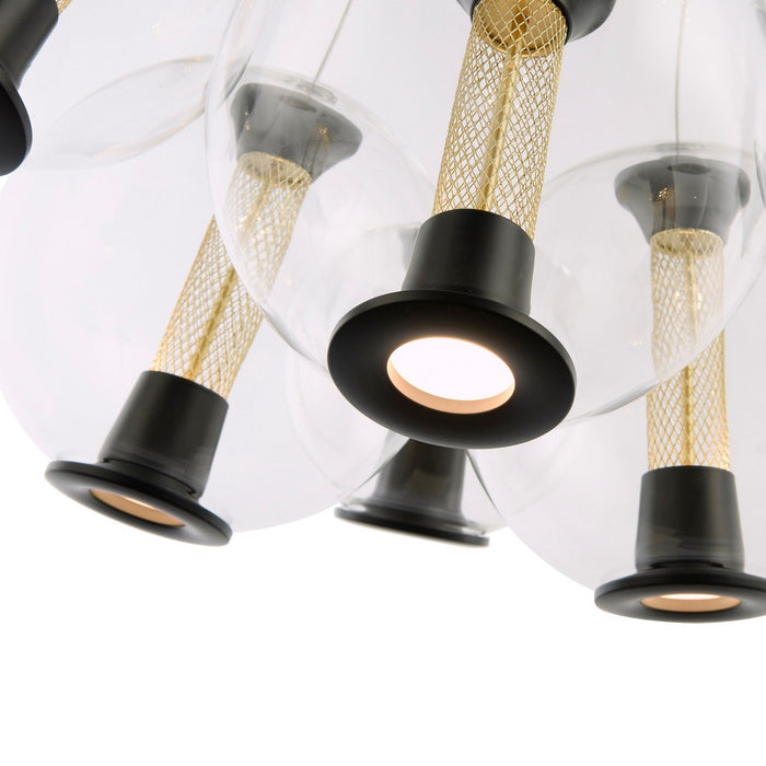 Artcraft AC6846BK LED Chandelier, Black