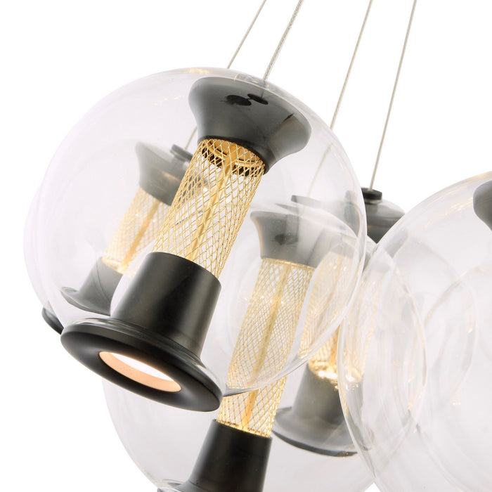 Artcraft AC6848BK LED Chandelier, Black