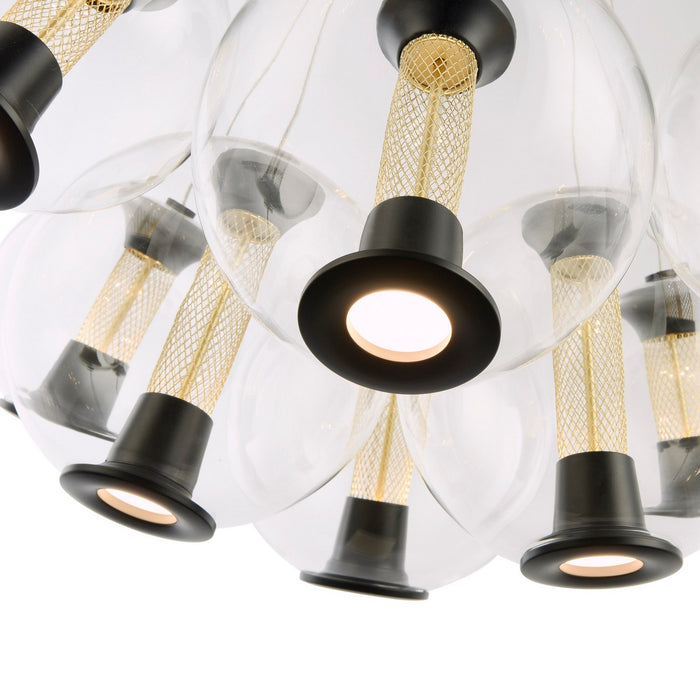 Artcraft AC6848BK LED Chandelier, Black