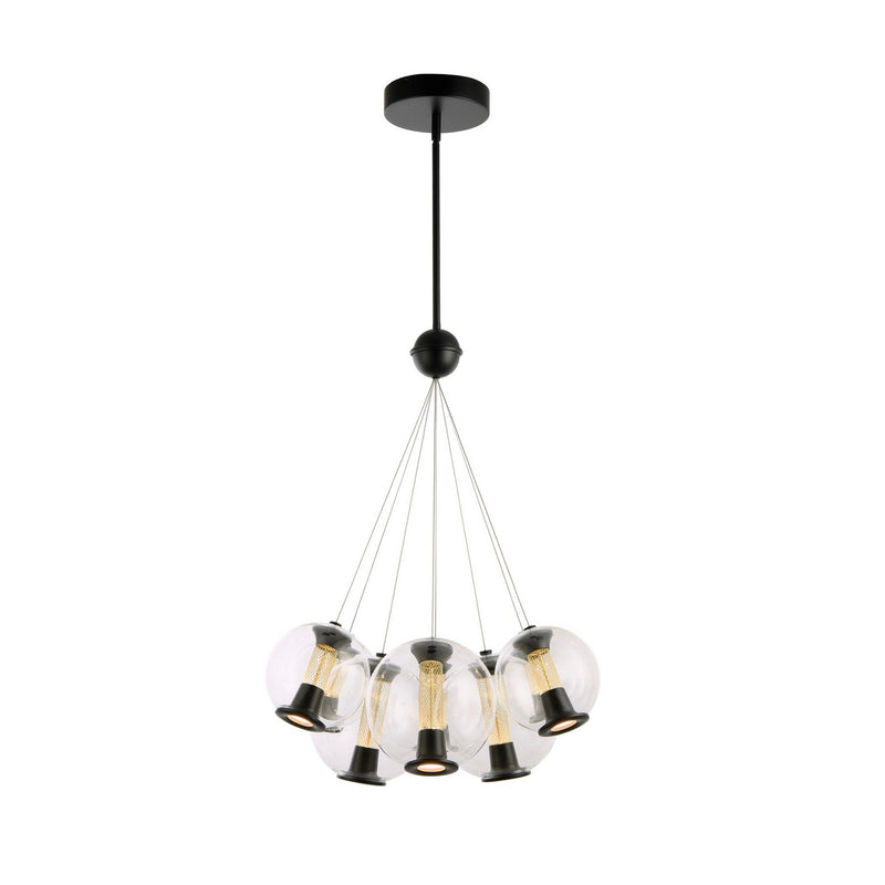 Artcraft AC6848BK LED Chandelier, Black