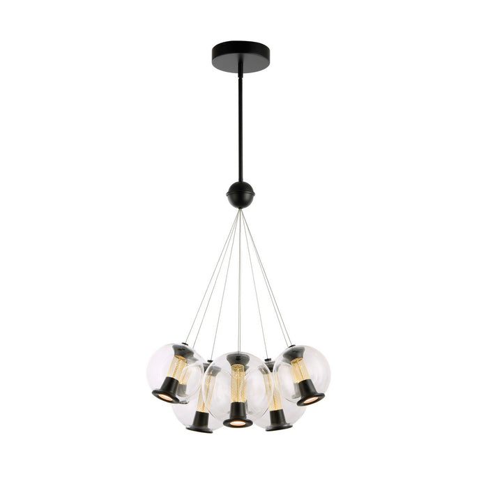 Artcraft AC6848BK LED Chandelier, Black