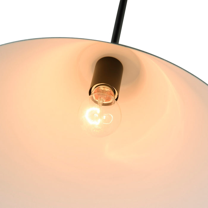 Artcraft AC11910BK One Light Pendant, Black and Brushed Brass