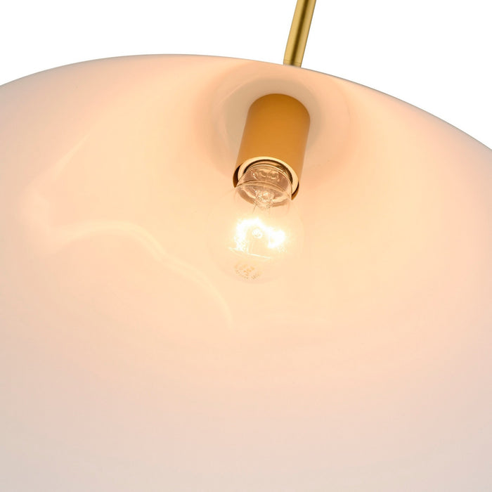 Artcraft AC11910BR One Light Pendant, Brass and black