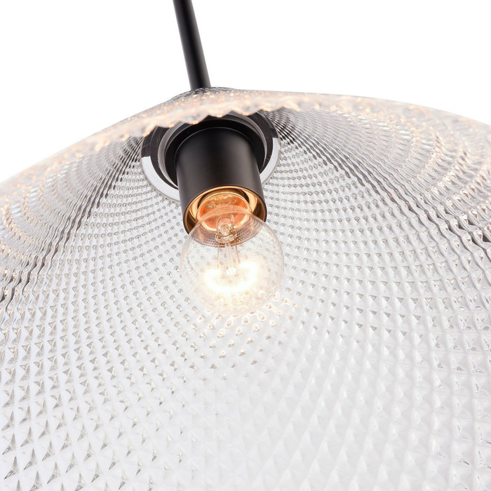 Artcraft AC11911BK One Light Pendant, Black and Brushed Brass