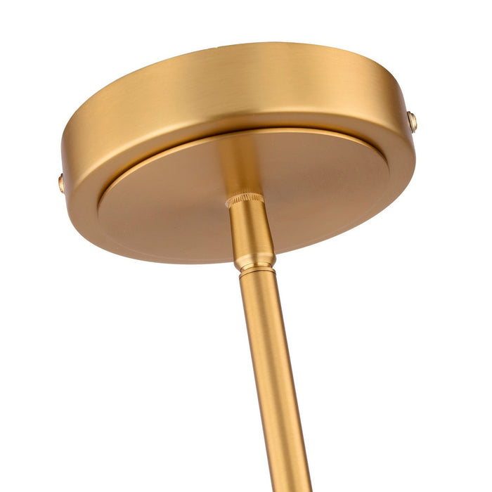 Artcraft AC11911BR One Light Pendant, Brass and black