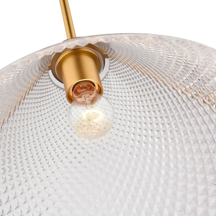 Artcraft AC11911BR One Light Pendant, Brass and black
