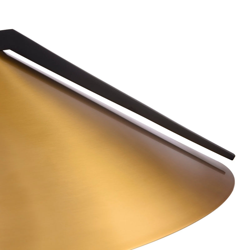 Artcraft AC11914BR Three Light Pendant, Brass and black
