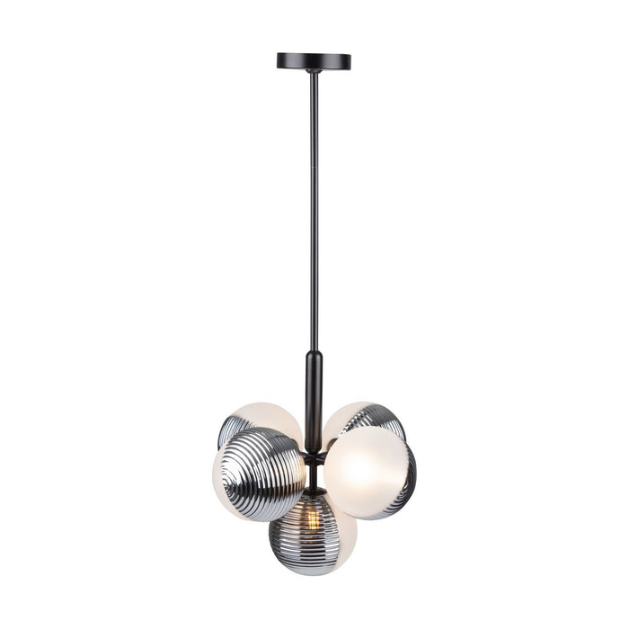 Artcraft AC11885BK Five Light Pendant, Black