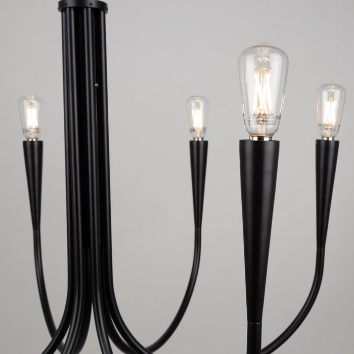 Artcraft AC11926BK Six Light Chandelier, Black