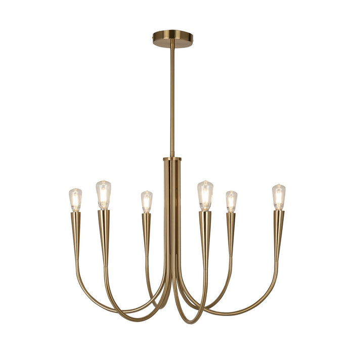 Artcraft AC11926BR Six Light Chandelier, Brass