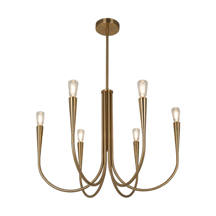 Artcraft AC11926BR Six Light Chandelier, Brass