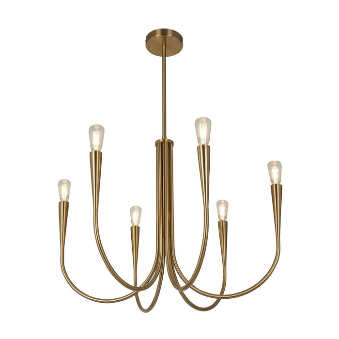 Artcraft AC11926BR Six Light Chandelier, Brass