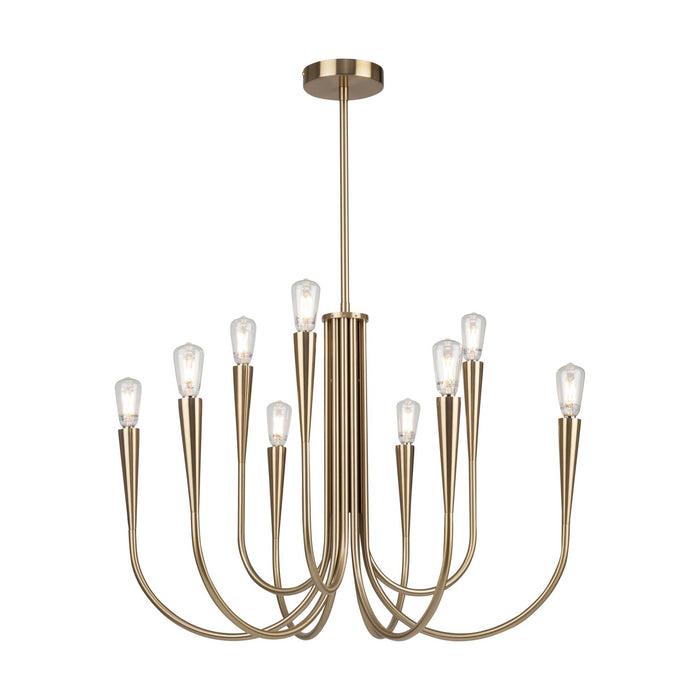 Artcraft AC11929BR Nine Light Chandelier, Brass