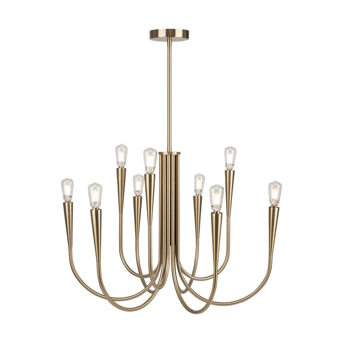 Artcraft AC11929BR Nine Light Chandelier, Brass