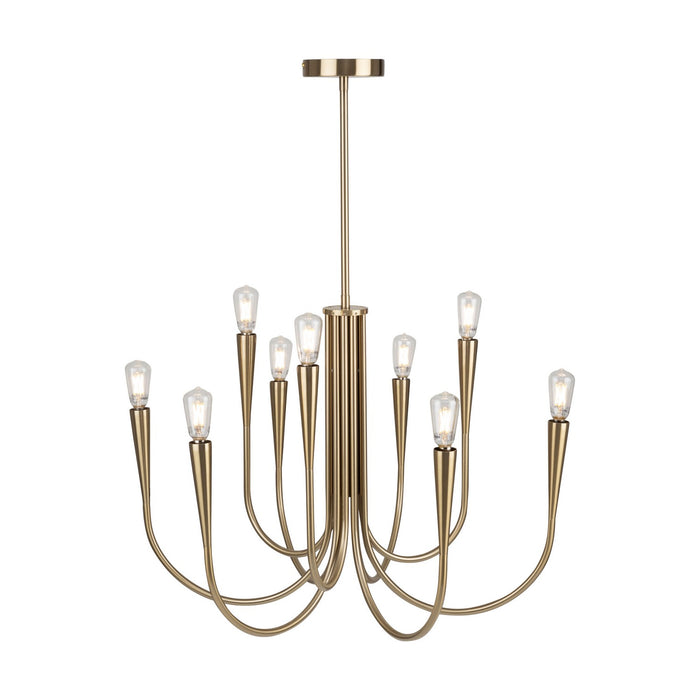 Artcraft AC11929BR Nine Light Chandelier, Brass