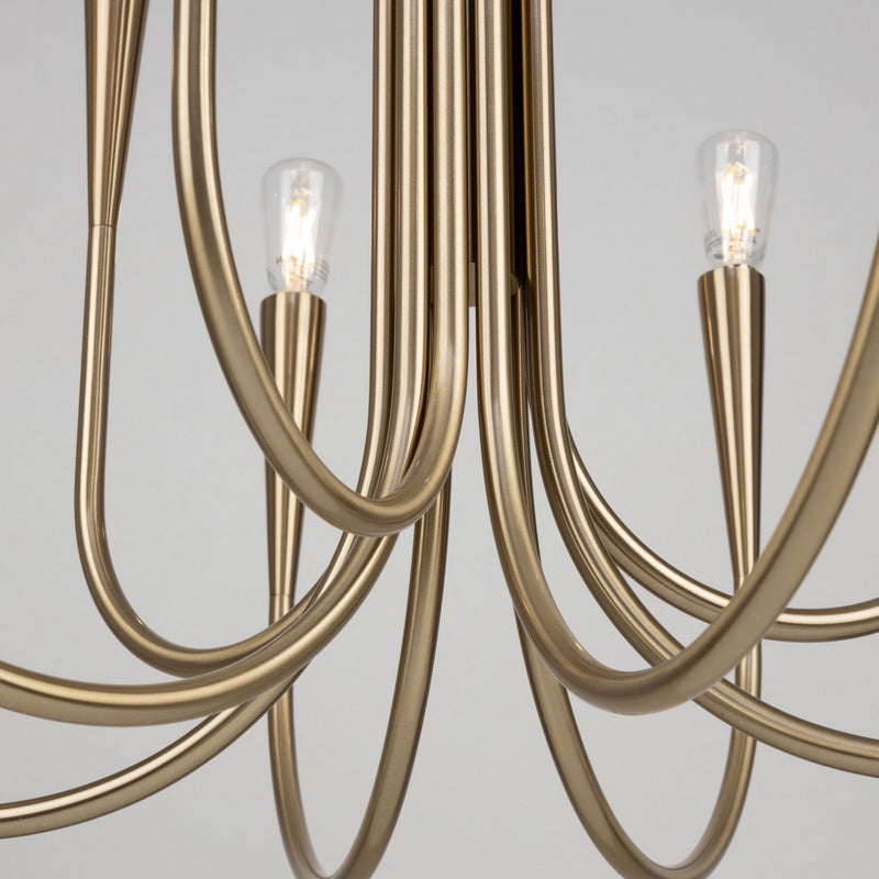 Artcraft AC11929BR Nine Light Chandelier, Brass