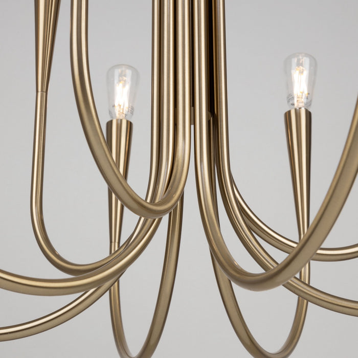Artcraft AC11929BR Nine Light Chandelier, Brass