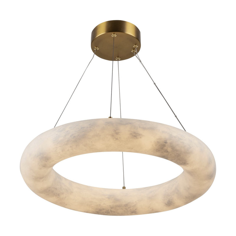Artcraft AC7468BR LED Chandelier, Brushed Brass