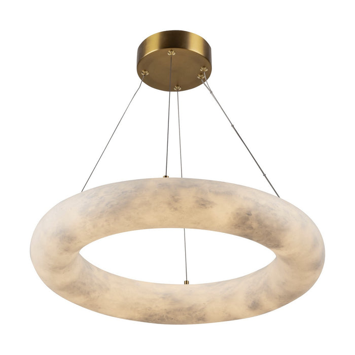 Artcraft AC7468BR LED Chandelier, Brushed Brass