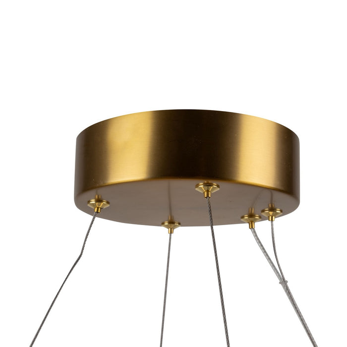 Artcraft AC7468BR LED Chandelier, Brushed Brass