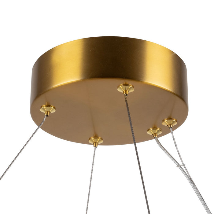 Artcraft AC7469BR LED Chandelier, Brushed Brass