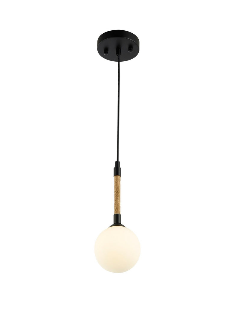 Artcraft AC11841BK One Light Pendant, Black