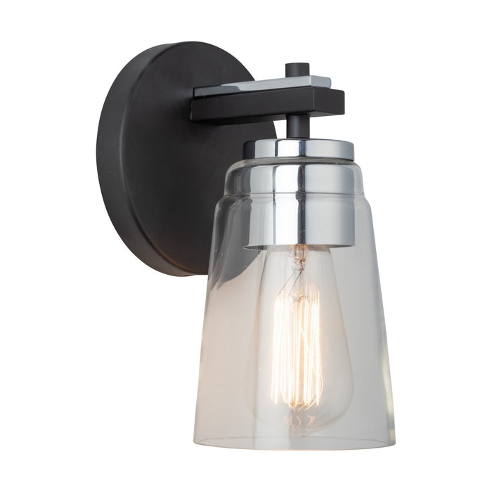 Artcraft AC11931NB One Light Bathroom, Black and Chrome