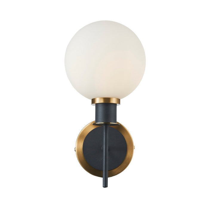 Artcraft AC11871WH One Light Wall Sconce, Black and Brushed Brass