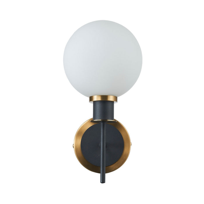 Artcraft AC11871WH One Light Wall Sconce, Black and Brushed Brass