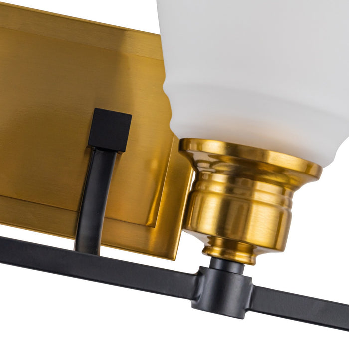 Artcraft AC11684BB Four Light Bathroom Vanity, Brass & Black