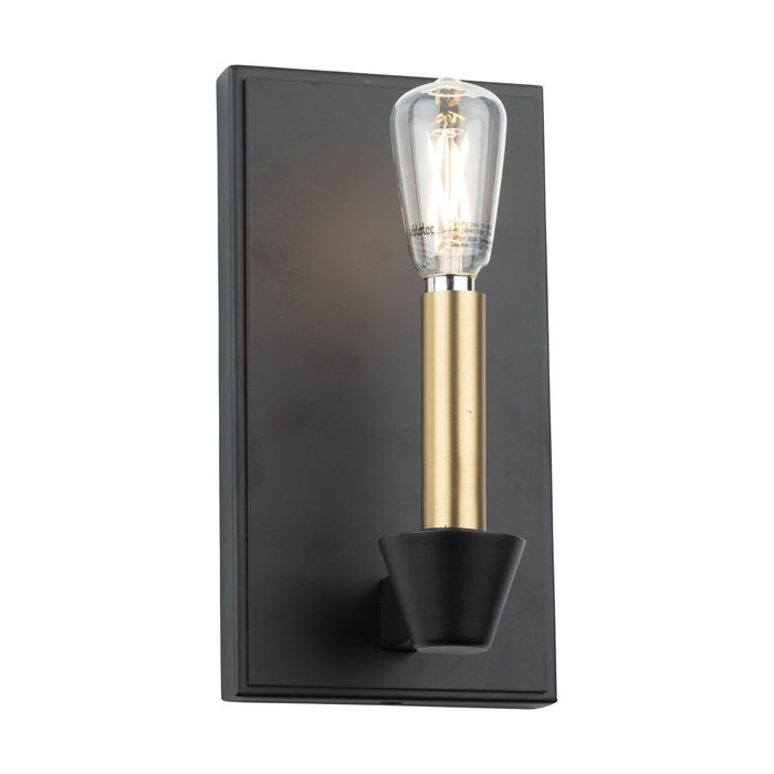 Artcraft AC11981BB One Light Wall Sconce, Black and Brushed Brass