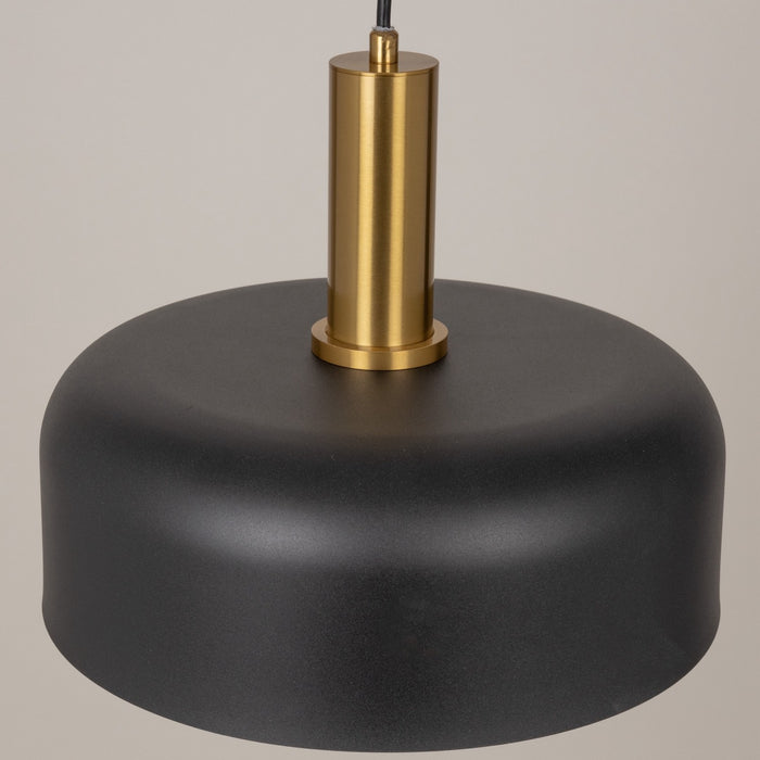 Artcraft AC7421BB One Light Pendant, Black and Brushed Brass