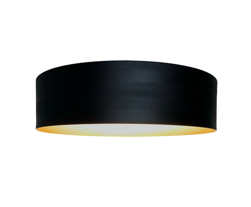 Artcraft AC7423BK LED Flush Mount, Black and Brushed Brass