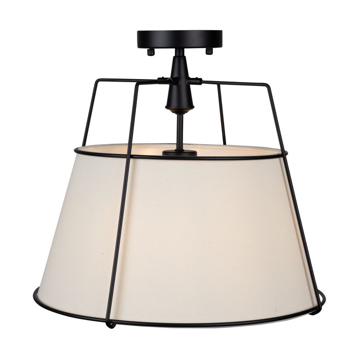 Artcraft SC13362BK Three Light Semi-Flush Mount, Black