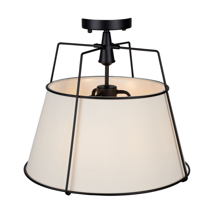Artcraft SC13362BK Three Light Semi-Flush Mount, Black