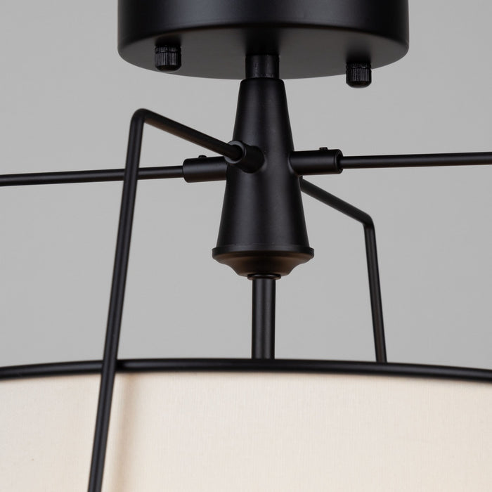 Artcraft SC13362BK Three Light Semi-Flush Mount, Black