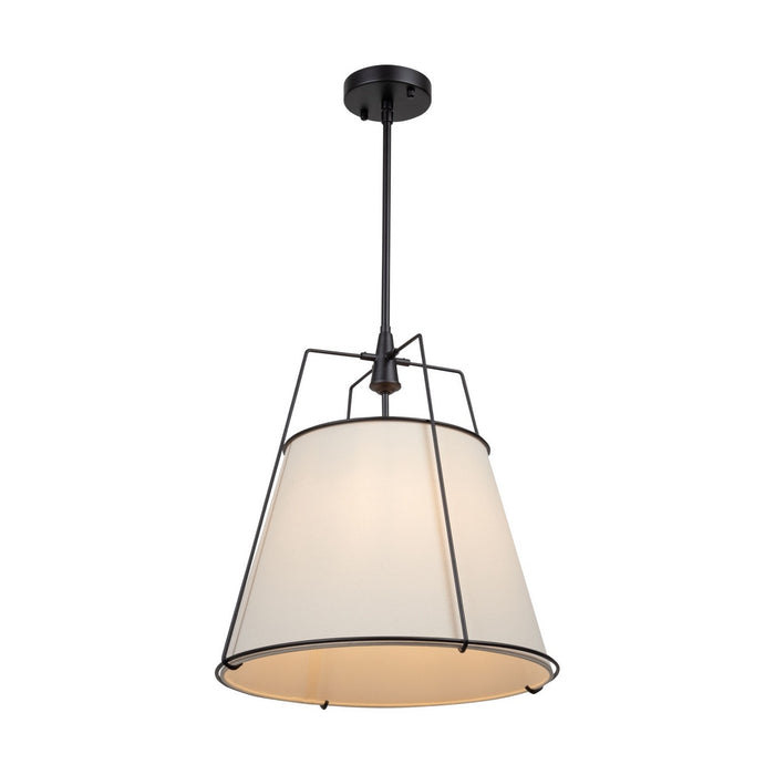 Artcraft SC13363BK Three Light Pendant, Black