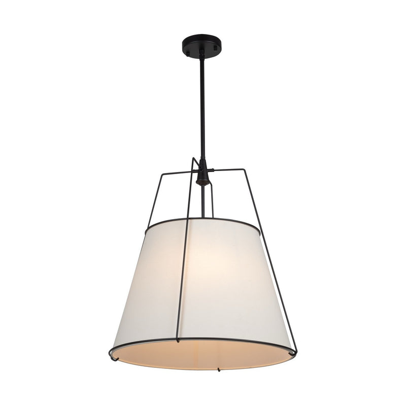 Artcraft SC13364BK Four Light Pendant, Black
