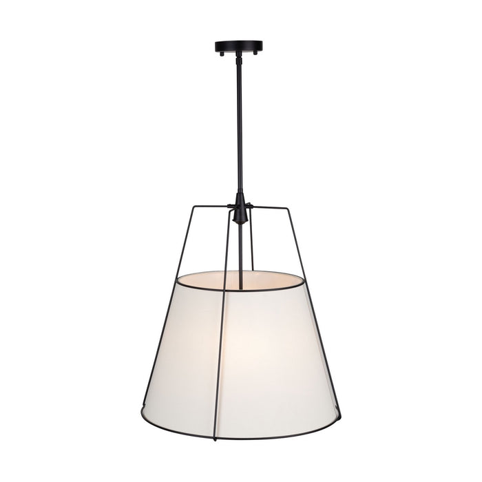 Artcraft SC13364BK Four Light Pendant, Black