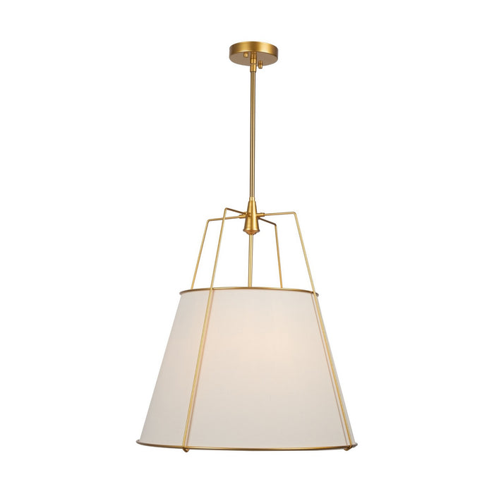 Artcraft SC13364BR Four Light Pendant, Brass