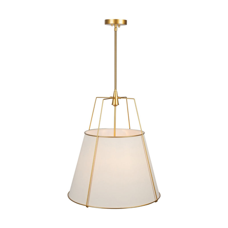 Artcraft SC13364BR Four Light Pendant, Brass