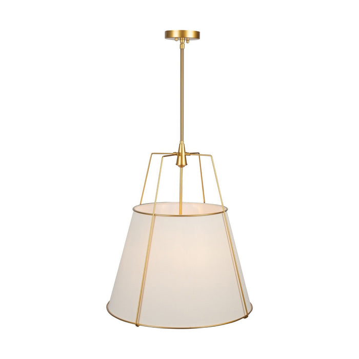 Artcraft SC13364BR Four Light Pendant, Brass